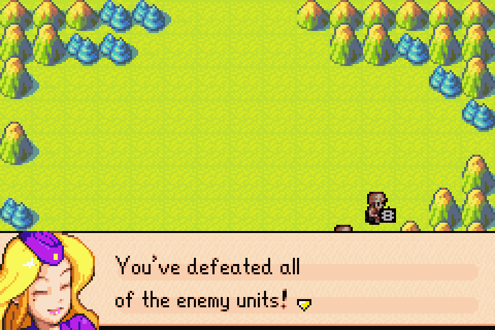 Last Blue Moon infantry unit destroyed — all enemies eliminated, mission complete