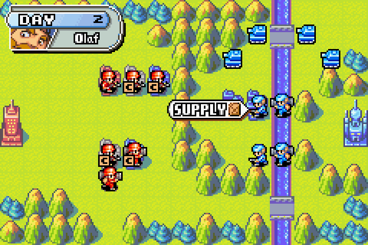 Supply mechanic triggered — Blue Moon unit on a city resupplied with ammo and fuel at the start of the turn