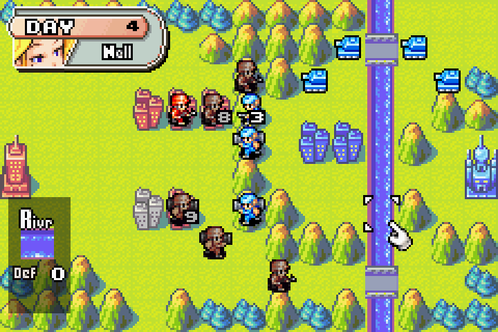 Day 4 attack 6: last combat of the day, enemy mech on mountain still surviving — attacking into high ground is tough