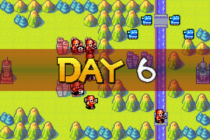 Day 6 map — Operation Silent Spear nearly complete, beginning Operation Tiger Crusher against the tanks