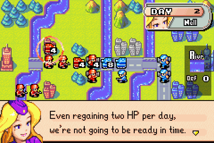Both mechs in poor condition after absorbing Olaf’s attacks as the defensive wall