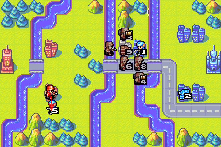 The surviving 1 HP enemy infantry — a loose end to clean up before the final push