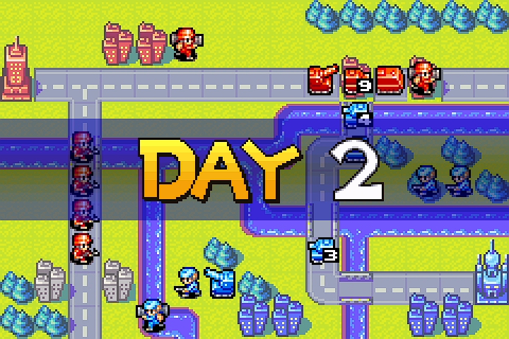 Olaf’s Enemy Day 2 — his forces advancing from the north and west toward our defensive positions