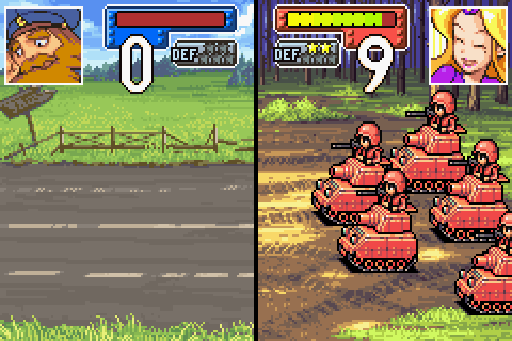 Tank attacking Olaf’s damaged tank — finishing it off
