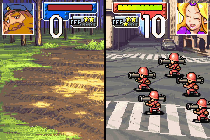 Mech finishing off Olaf’s damaged artillery — both tank and artillery destroyed