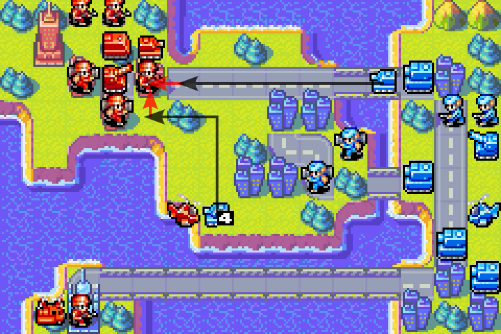Olaf’s tank attacking the choke point from the front