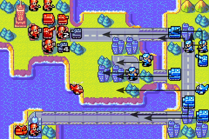 Olaf’s remaining forces advancing toward the choke point after the initial skirmish