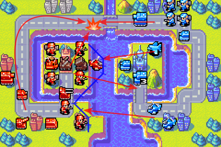 Operation Thunder Bastion overview map showing the strategy to protect the indirect while they rain down on enemy forces