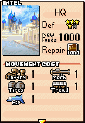 Blue Moon HQ stats card showing 4-star defense, income generation, and unit recovery — capturing it wins the mission